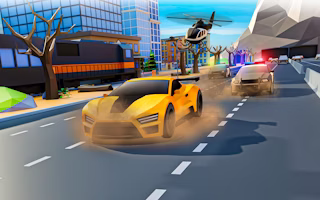 Police Car Chase ZigZag Escape 3D Driving Game